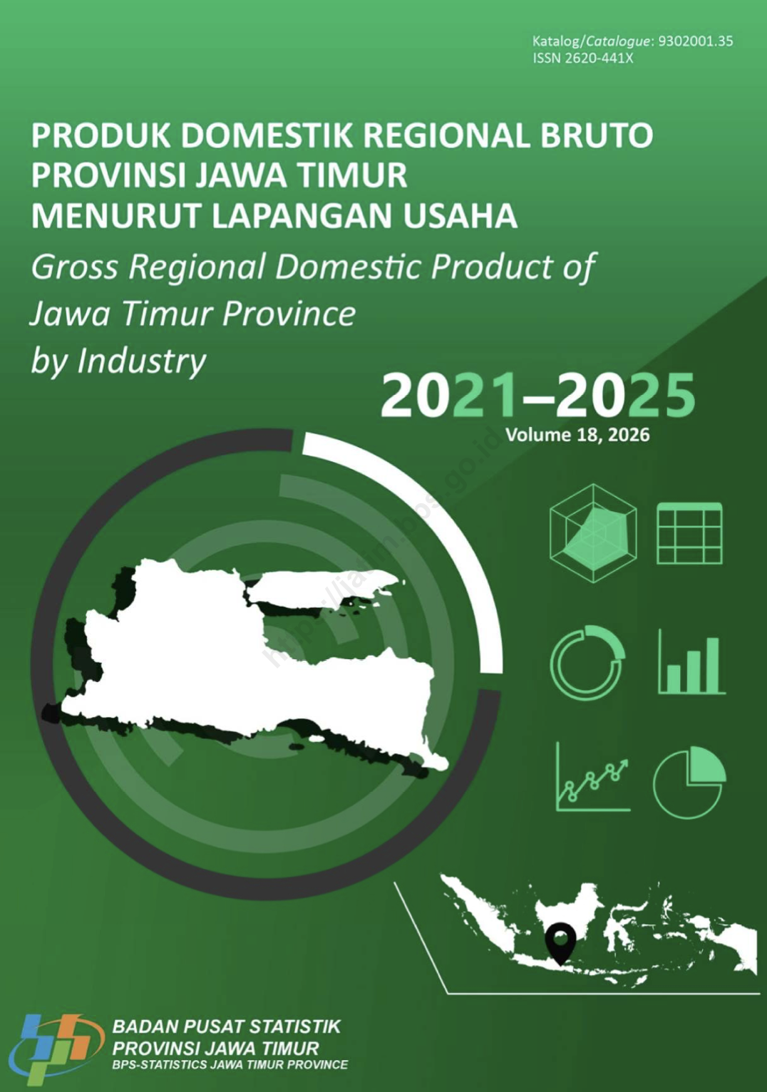 Produk Domestik Regional Bruto Provinsi Jawa Timur Menurut Lapangan Usaha 2021–2025